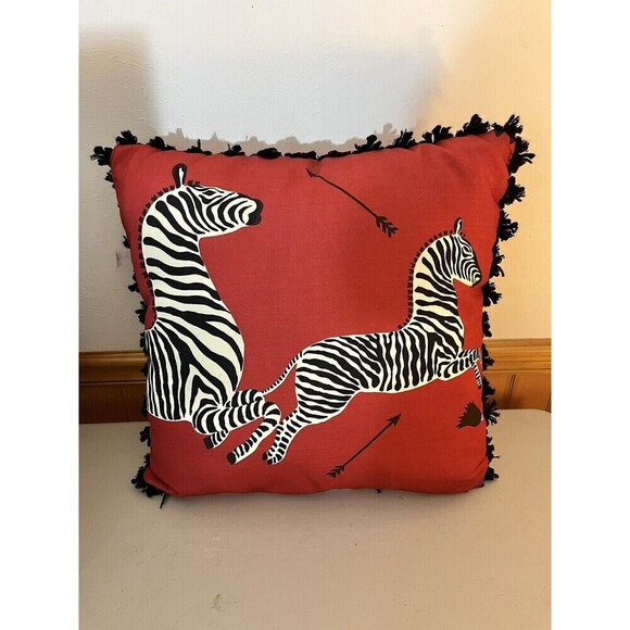 Frontgate Other - Frontgate Scalamandre Zebras Print Red Outdoor Pillow
